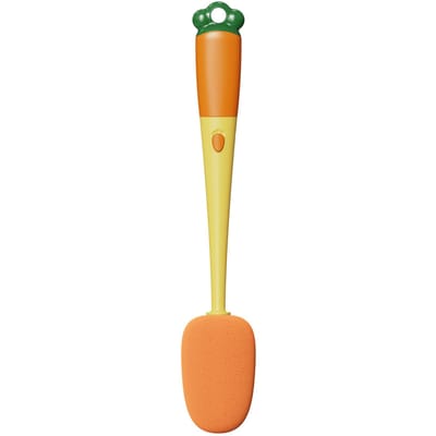 Brosse de nettoyage de bouteilles 3 en 1, éponge, nettoyeur d'espace de bouteille, nettoyeur de tasse à Long manche pour tasse, outil de nettoyage de cuisine jaune