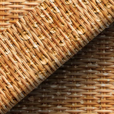 Zelfklevende vinyl muurbekleding op rol per meter - Muursticker voor hoofdbord - Honing Rattan - 120x180cm