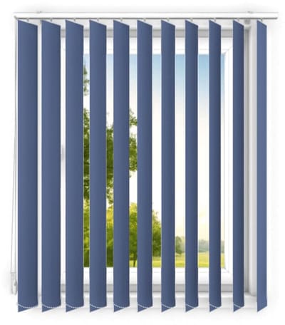 time4blinds - verticale lamellen - verduisterende lamellen voor kantoorwerkplekken en voor thuis - Slaapkamer Jaloezieën - Keuken Jaloezieën - 80x120 cm - Blauw