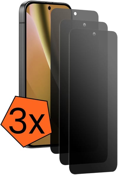 Screenprotector - 3 Stuks - Geschikt voor Google Pixel 10a - Privacy Filter - Gehard Glas - Beschermglas - Tempered Glass - Screen Protector