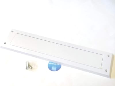 Brievenbus Tochtdekking - Tochtwering Klep - Tocht Buiten Houden - Met Borstel - 343mm x 80mm - Wit