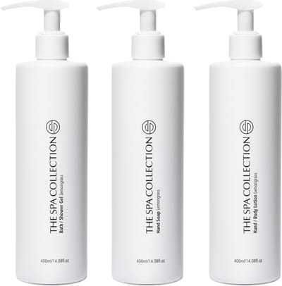 The Spa Collection Lemongrass - Body Wash + Handzeep + Body Lotion- Milde formulering - 400 ml pompfles - Set van 3 stuks