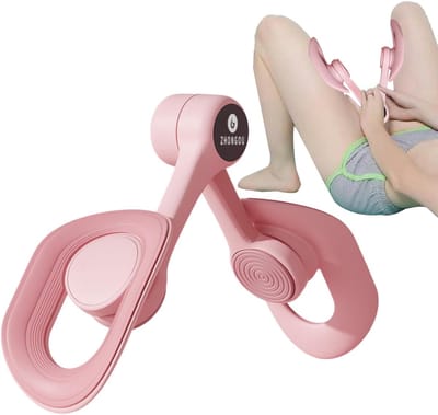 Dijbeen trainer - Binnendij oefening - Lichaamsvorming - 360 graden rotatie - Compact formaat - Roze