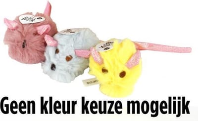 Fofos Pluche Muis Met Glitterstaart