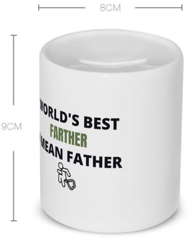 Akyol - worlds best farther Spaarpot - Papa - cadeau papa - cadeau - verjaardag papa - vaderdag - beste papa - 350 ML inhoud
