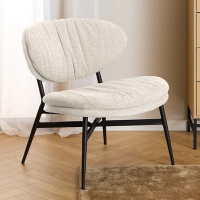Smuk Chenille Fauteuil Miles Beige