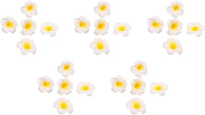 Kunstmatige Bloemen - Decoratieve Bloem - Feestelijke Decoratie - Levensechte Bloemblaadjes - 500 Stuks - Wit Geel