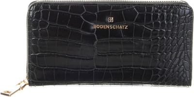 Bodenschatz Portemonnee Zip Around Wallet Black Zwart