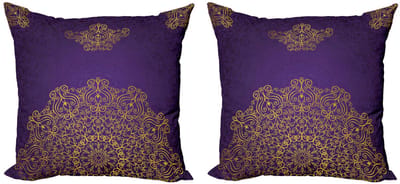 ABAKUHAUS Mandala Kussenhoes – Set van 2 kussenhoezen 60x60 cm – Dubbelzijdige druk – Microvezel – Multicolor