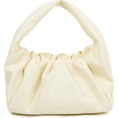 Sac à main pour femme Design simple de niche Sac à bandoulière Sac nuage plissé Sens senior de luxe léger Sac sous l'aisselle 25*9*18cm blanc