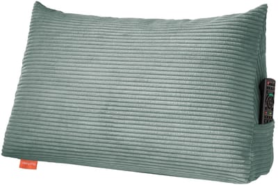 sleepling 70 x 40 x 20 cm rugkussen corduroy look, wigkussen voor bed en bank, lendenkussen, driehoekig leeskussen, kussen met afneembare wasbare hoes, zijvak, turquoise