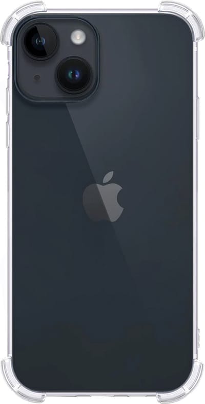 Hoes - Geschikt voor Apple iPhone 15 - Sterk & Shockproof - Siliconen Case - Back Cover - Telefoon Hoesje Shock Proof - Transparant