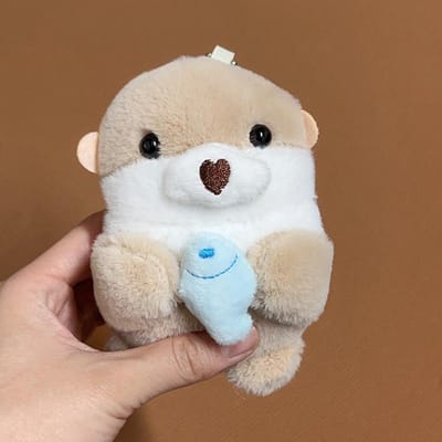 Schattige Kleine Otter Vis Knuffelpop Hangerpop Poppetje Cadeau Cadeau Schattig Meisjes Hart Sleutelhanger Hanger Creatief Cadeau white