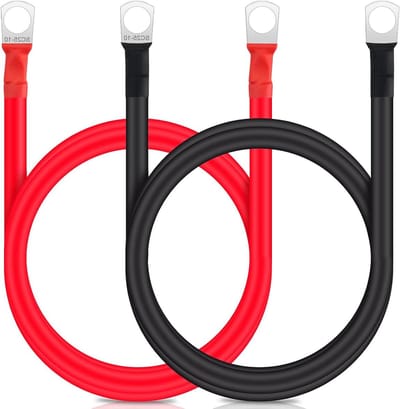 Accu-omvormerkabel 1 meter 12V batterijkabel rood en zwart - autoaccukabels - koperen flexibele draad - motorfiets, zonne-camper, scheepvaart