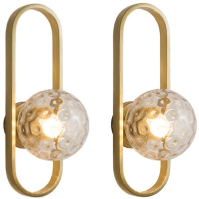 2 Stuks Wandlamp Moderne Binnen E27 Wandlampen voor Woonkamer Slaapkamer Keuken Goud