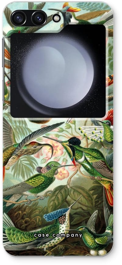 Case Company® - Hoesje geschikt voor Samsung Galaxy Z Flip5 hoesje - Haeckel Trochilidae - Soft Cover Telefoonhoesje - Bescherming aan alle Kanten en Schermrand