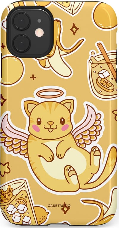 Casetastic Hoesje Geschikt voor Apple iPhone 11 - Stijlvolle Beschermende Duo-layer Case - Poezenvleugels