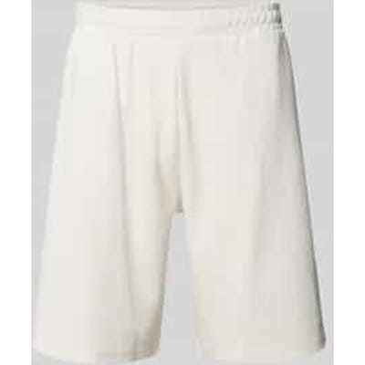 straight fit sweatshorts met structuurpatroon