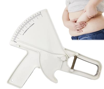Lichaamsgezondheidsmeter - Vetmeter - Voortgang Bijhouden - Dubbele Veer - 0-88 mm - Wit
