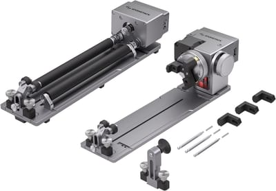 ATOMSTACK R8 Pro Roller - Laser Rotatieroller - Kaakspanset voor Cilindrische Voorwerpen Wijn Glas Vleermuis Ring - Lasergraveermachine Y-as Rotatiemodule - Accessoires voor Laser Graveermachine