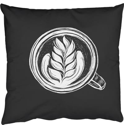 Sierkussens - Kussentjes Woonkamer - 50x50 cm - Krijttekening - Koffie - Latte art