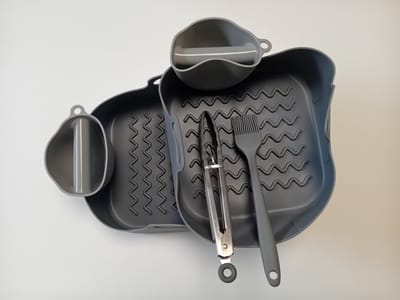 Airfryer Bakjes Siliconen – 20cm Vierkant – 2 Stuks – Herbruikbaar & BPA-vrij – Alternatief voor Bakpapier – Non-stick Accessoires – Vaatwasserbestendig – Geschikt voor Philips Airfryer