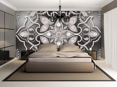 Abstract Modern Design Pattern Flowers Photo Wallcovering