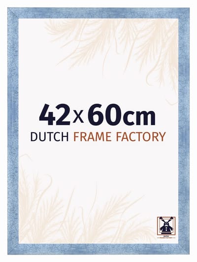 Fotolijst 42x60 cm - MDF - Helder Blauw Geveegd - Praag