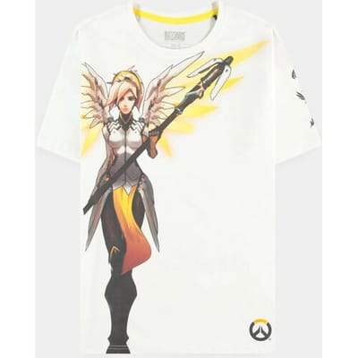 Difuzed Overwatch Mercy Print T-Shirt Wit-Maat S (Diversen) Nieuw