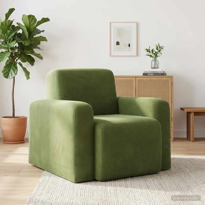 vidaXL - Fauteuil - Lichtgroen - fluweel