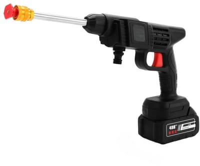 Hogedrukreiniger - Hogedrukspuitpistool - Hogedrukreiniger accu - Draadloze Hogedrukreiniger 50 Bar – Accu Hogedrukspuit – Inclusief 2 Batterijen & Accessoires – Portable Auto Wasmachine – Power Washer
