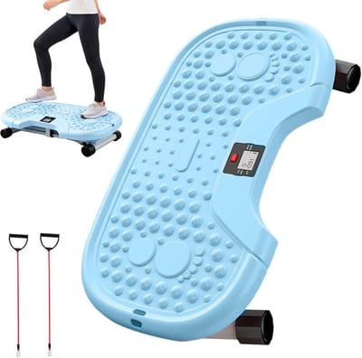 Oefeningsstepper - Been rotator - Full body training - Stille technologie - 55.5 x 30.5 cm - Blauw