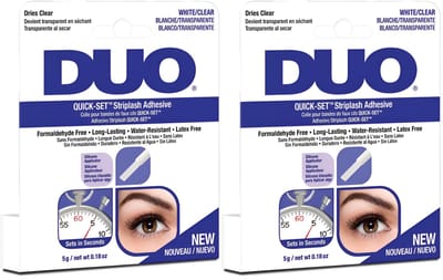 DUO Kleef voor Wimpers Ardell Quick-Set - Wimperlijm - Transparant, Sneldrogend, 2-pack