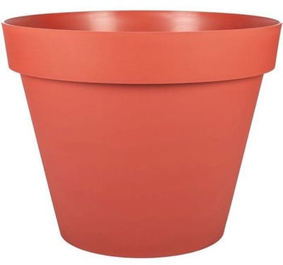 Ronde bloempot - EDA - Toscane - Ø 40 cm - 23 L - Binnen/buiten - Ø 40 x H.32 cm - Terracotta Oranje