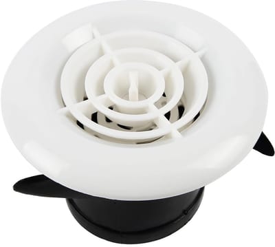 Dailygoods- Ventilatierooster Rond - Ventilatie - Afzuigventiel - Schoepenrooster - Binnen/buiten gebruik - 100mm ABS Materiaal - Luchtrooster