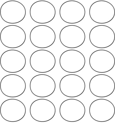 Dailygoods- Afdichtingsringen 20 stks - NBR Rubber - ID 69,57 mm - OD 73,13 mm - 1,78 mm dikte - Universele pasvorm voor pompen/kleppe - O-ring