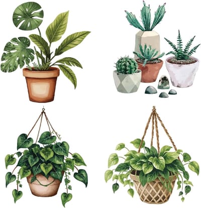 Ronte - Raamstickers Planten Groene Bladeren Anti-Botsing Glasfilm Schuifdeuren