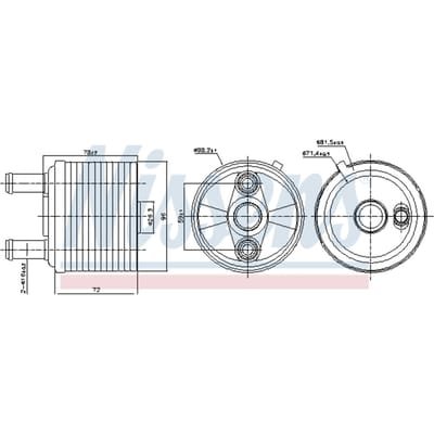 Olie radiator, automatische versnellingsbak NISSENS 91267
