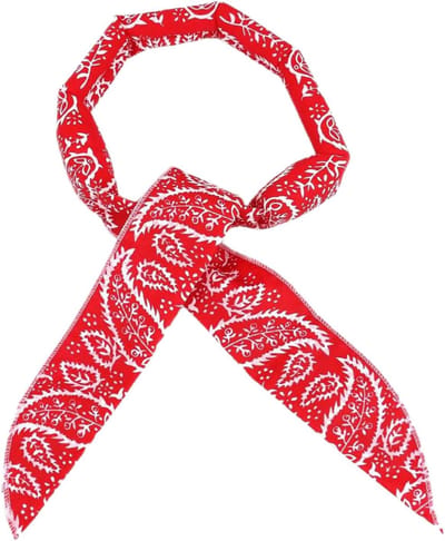 Verkoelende Halsdoek - Koelende Bandana - Zomerse Koelte - Directe Verdampingskoeling - 100 x 5 cm - Blauw Zwart Rood