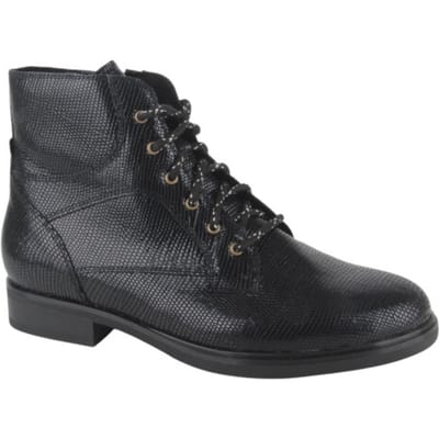 Durea - 9832 H - Hoge sneakersVeterbootsDames veterschoenenDames sneakersHalf-hoge schoenen - Kleur: Zwart - Maat: 38