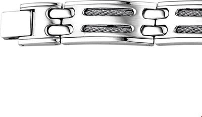 The Jewelry Collection Armband Poli/mat 13 mm 21 cm - Staal