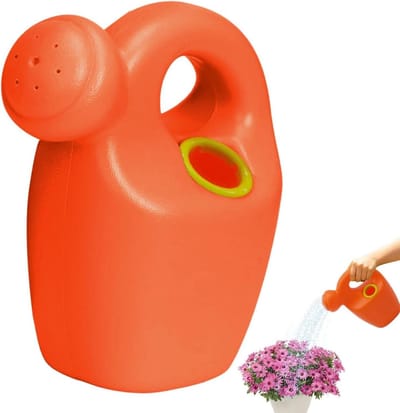 Kindergieter - Kleine gieter - Waterspel en tuinieren - Met sproeikop - 17 x 17 x 10 cm - Oranje