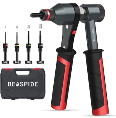 Klinkmoertang set voor M3 tot M12 met ergonomische handgreep en ratelmechanisme