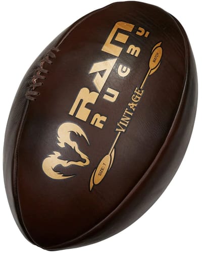 Vintage rugbybal - Retro style - Donker bruin - Maat 5