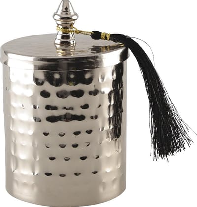 Roos Geurkaars in Gehamerd Chroom Doosje – 8 x 12 cm – Luxe en Elegant Design