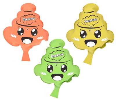 Toi- 5x -Toys Scheetkussen - Lachende drol - 23cm - uitdeelcadeautjes - willekeurige kleur