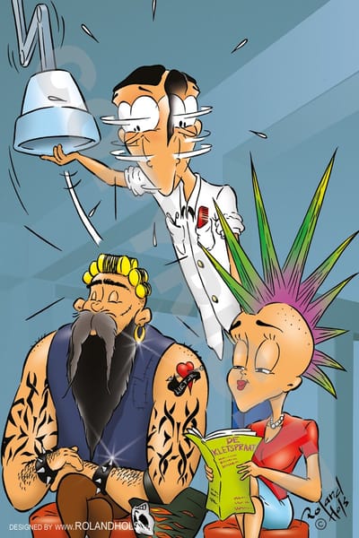 Afspraakkaart Kapper - Cartoon 'Hanekam' - 25 stuks