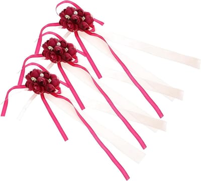 Bruiloft Polsbloemen - Polsbandjes Bruidsmeisje - Bruiloft Decoratie - Stof Materiaal - 7x7x4cm - Paars