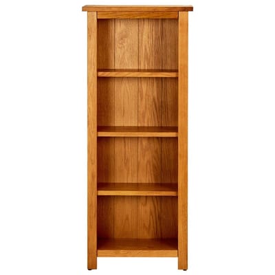 vidaXL - Boekenkast - met - 4 - schappen - 45x22x110 - cm - massief - eikenhout