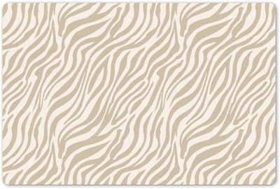 Placemats 45x30 cm - Placemat kunststof - 1 stuk - Zebra - Patroon - Beige - Borden onderleggers - Decoratie voor op tafel - Keuken tafeldecoratie accessoires - Vinyl onderlegger - Tafelversiering
